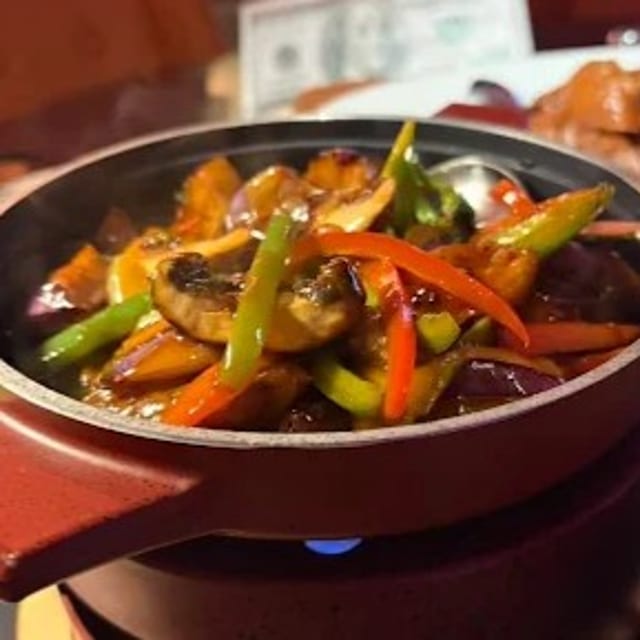 Eggplant with Garlic Sauce.